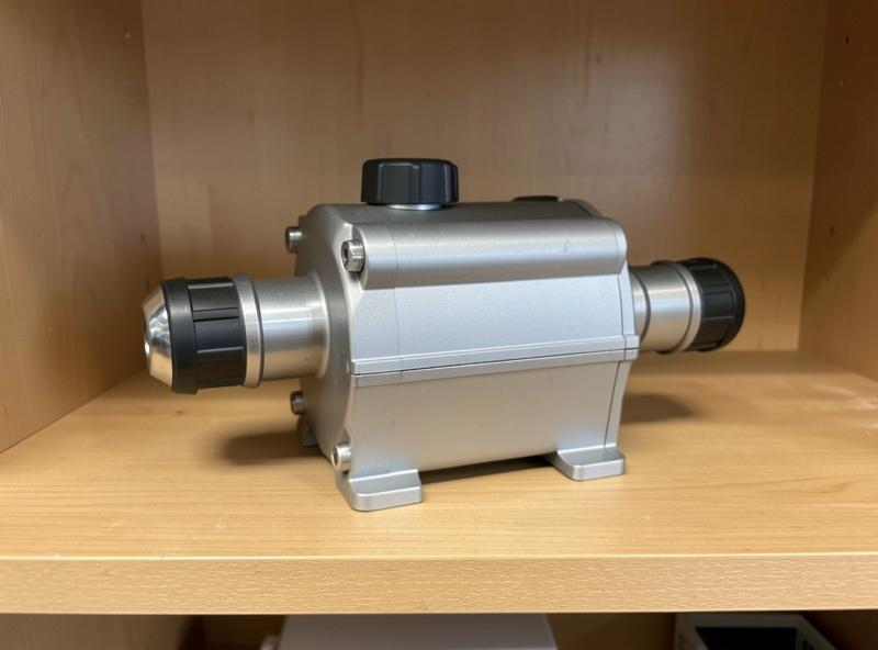 Vacuum pump with sealed intake and exhaust ports stored in a dry utility room